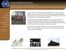 Tablet Screenshot of irontonbaptistchurch.org